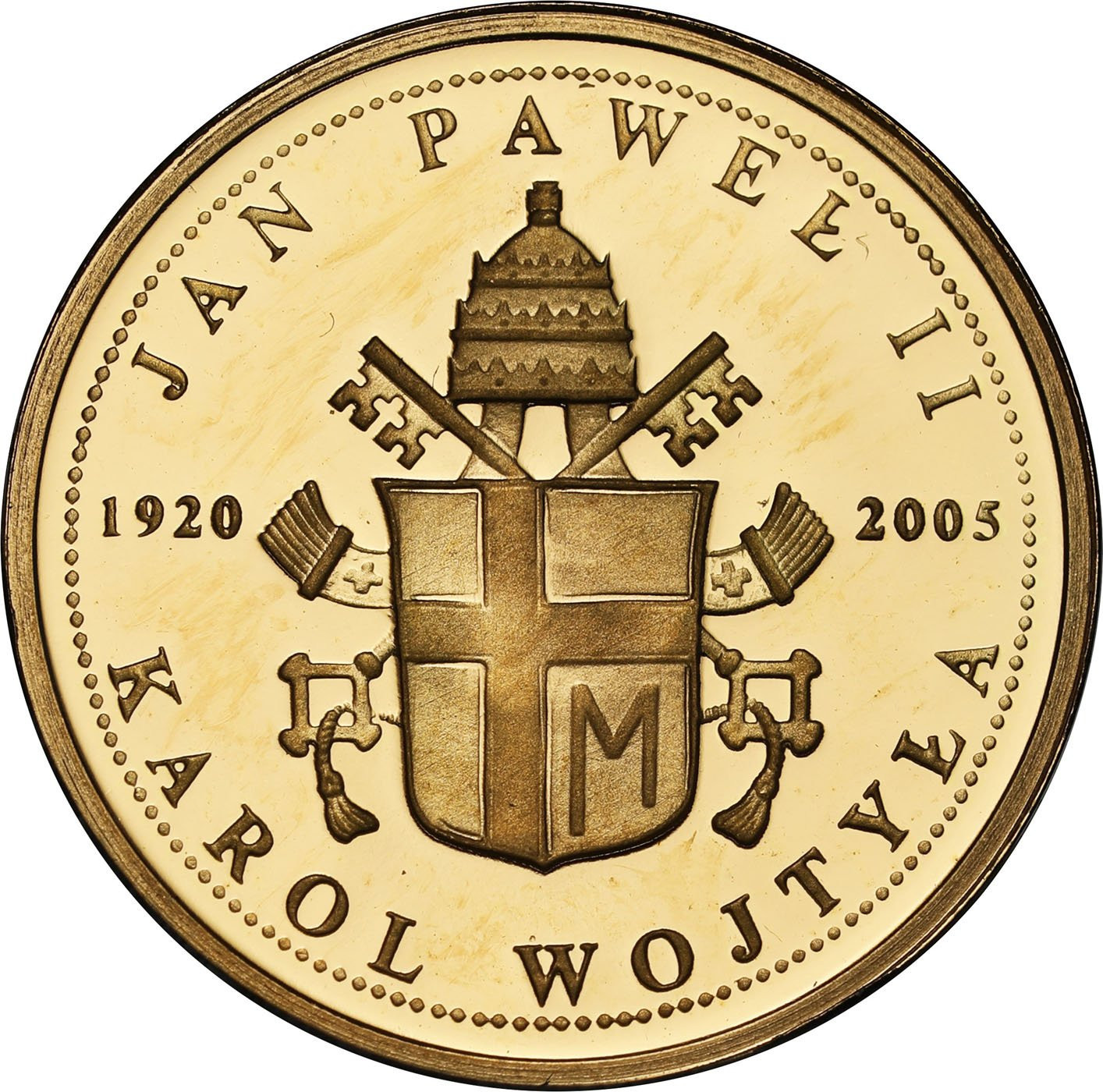Polska. Medal Jan Paweł II Wielki 2005 - ZŁOTO